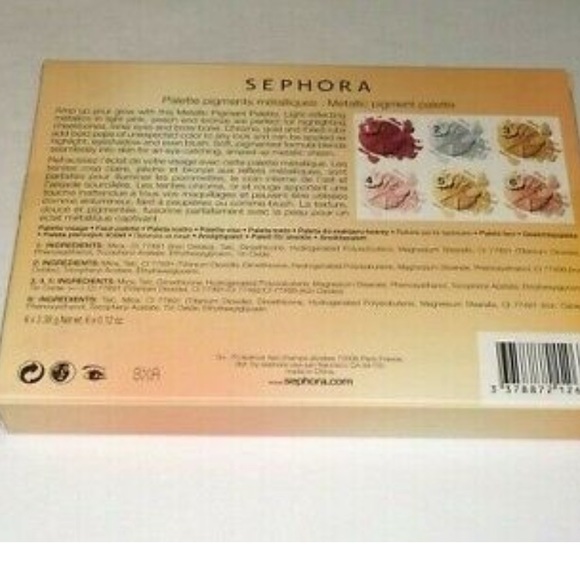 Sephora Collection Metallic Pigment Palette 6x3.38g/0.12oz SEALED IN BOX - Picture 5 of 8